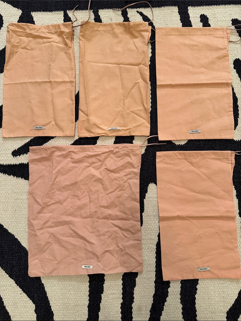 MIU MIU Drawstring Dust Bag Set in Blush Pink 🎀🎀